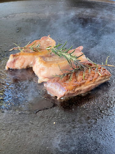 Lachsfilet auf dem Grill gebraten im Bodano in Bodman